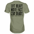 thumbnail image 1 of Combat Iron Apparel™ Original Motto: Lift Heavy. Move Fast. Stay Deadly. Men's T-Shirt S / Olive, 1 of 1