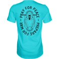 thumbnail image 1 of Combat Iron Pray For Peace. Prepare For War. Men's T-Shirt 3XL / TAHITI BLUE, 1 of 1