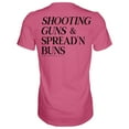 thumbnail image 1 of Combat Iron Men's Graphic T-Shirt – Shooting Guns & Spread'n Buns Design, Pink, Size S, 1 of 3