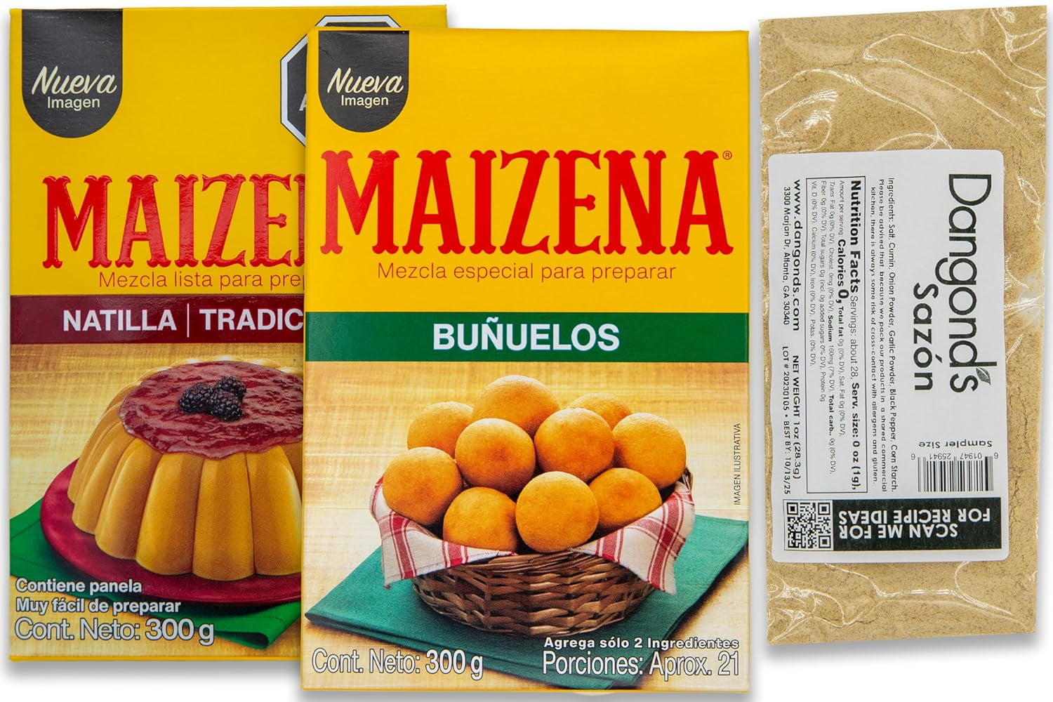 COMBO OF 2 - Buuelos Mix Maizena (300g) Natilla Mix Maizena 300g (1 Box of Each)