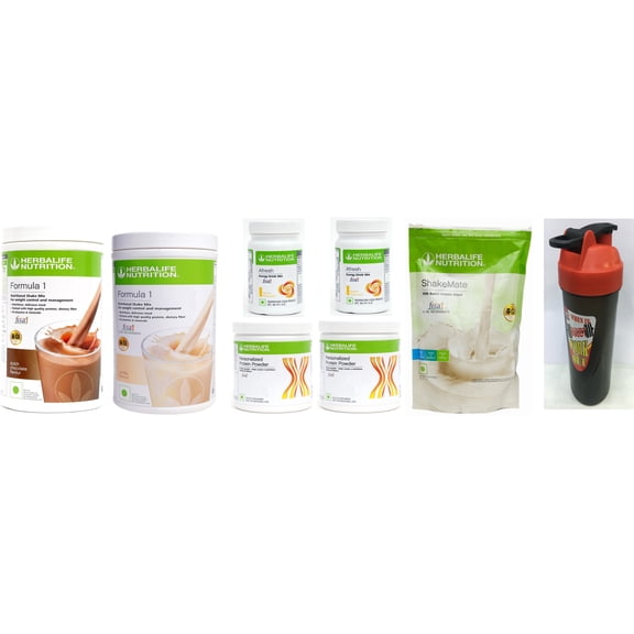 COMBO OF WEIGHT LOSS (F1 (1 CHOCO+1 VANILA), ( PPP200X2 ), ( SHAKEMATE-1), AFRESH 2 (LEMON), SHAKER CUP HEAVY