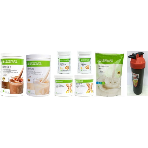 COMBO OF WEIGHT LOSS (F1 (1 CHOCO+1 VANILA), ( PPP200X2 ), ( SHAKEMATE-1), AFRESH 2 (LEMON), SHAKER CUP HEAVY
