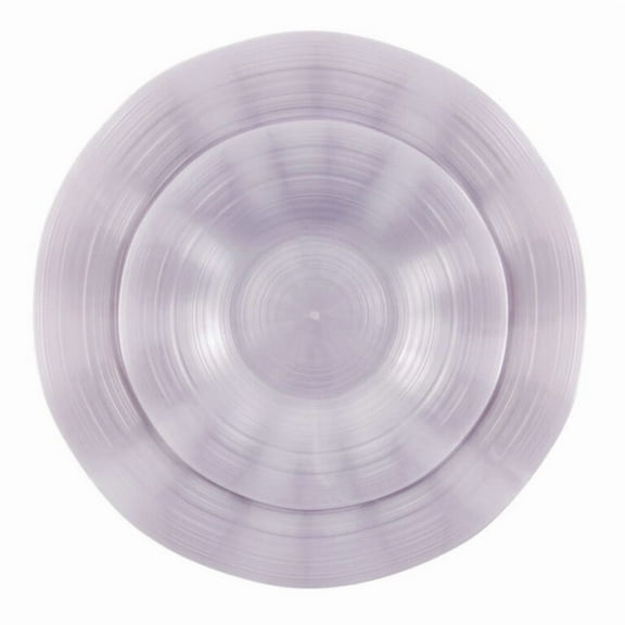 COMBO SET Ribbed Collection 10 Inches & 7 Inches Lavender Pearl Plastic Dishware: 288CT