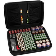 COMECASE Battery Organizer Storage Box, Carrying Case Bag Holder - Holds 148 Batteries AA AAA C D 9V - with Battery Tester BT-168 (Batteries are Not Included)