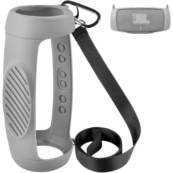 Silicone Case Cover for JBL Charge 5 Waterproof Portable Bluetooth Speaker (Case Only)- Grey