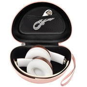 Bonarca Travel Hard Carrying Case for Beats Solo3/ for Beats Solo2 Bluetooth On-Ear Headphones - Rose Gold
