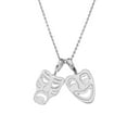 thumbnail image 1 of COMEDY & TRAGEDY MASKS (SOCK & BUSKIN) PENDANT NECKLACE IN STERLING SILVER - Pendant with 16" chain, 1 of 1