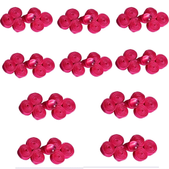 COMEET Buttons Closure, Chinese Traditional Frog Button Sewing Crafted Frog Buttons Sew On for Handcraft Cheongsam Embellishment