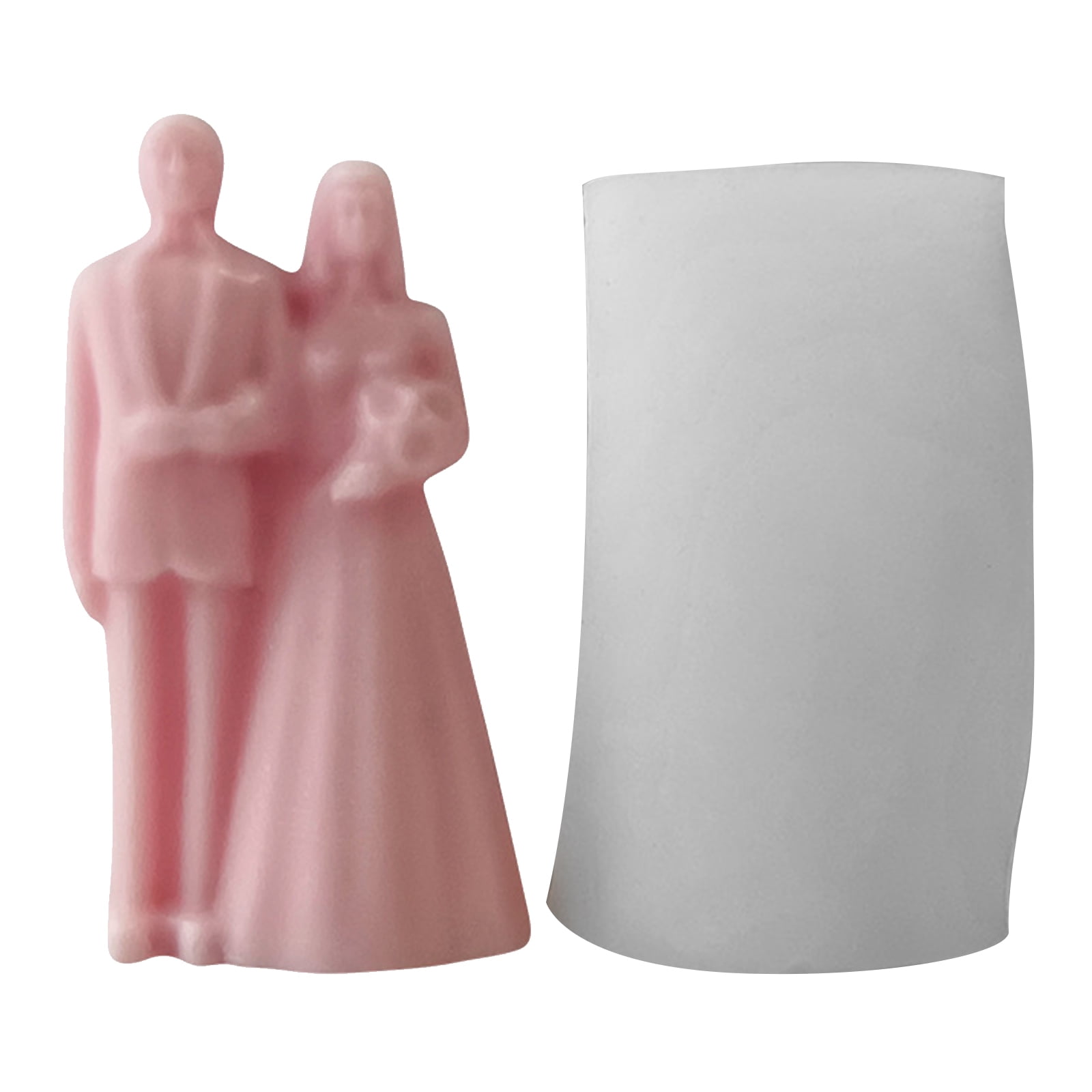COMEET Candle Molds,Silicone Mold Romantics Couple Candle Molds Epoxy Resin Mould for Home Decorations