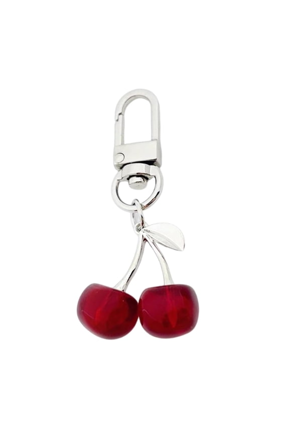 Cherry Keychain, Lovely Cherries Keychain Bag Charm Fashion Accessory Pendant Sweet Aesthetic Bag Accessory for Trendy Women