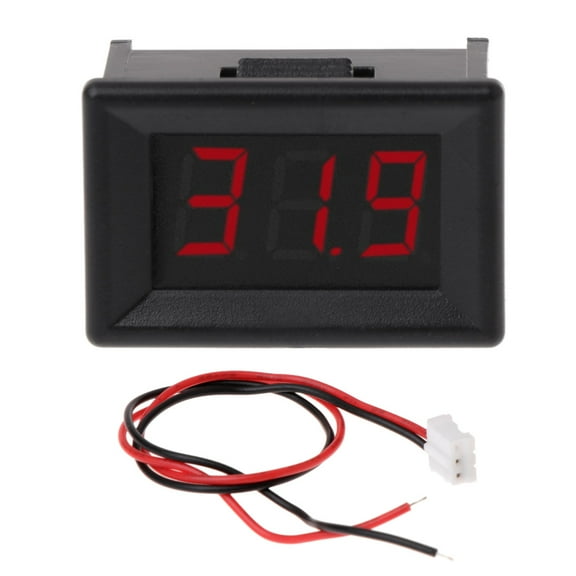 COMEET Digital voltmeter,2 Wire Battery Capacity Monitor Voltmeter Multimeter Tester Power Percentage Gauge Waterproof 2.4V-30V