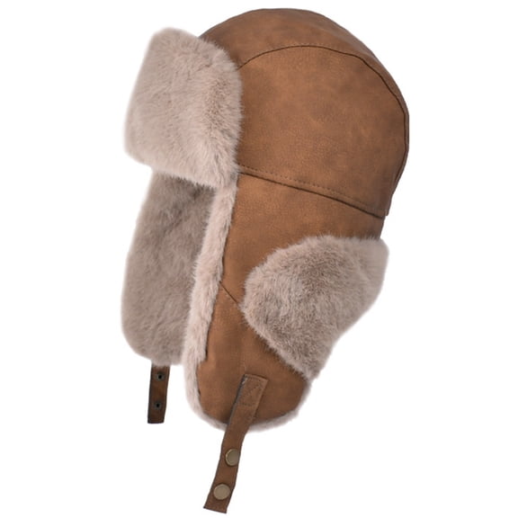 COMEET Earflap Hat, Winter Trapper Hat with Ear Flaps for Women Windproof Thick Fleece Lining Ski Hat Earflap Caps for Outdoor Activity