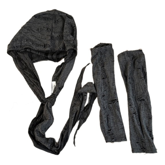 COMEET Girls Scarf, Distressed Scarf for Women Long Hooded Belt Necktie Neck Scarf Girls Photo Props Long Neckerchief Hooded Scarf Necktie