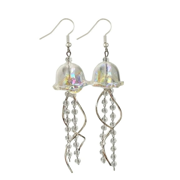 COMEET Jellyfish Earrings,Handmade Jellyfish Ear Jewelry Fashionable Jellyfish Earrings Distinctive Dangle Ear Hook for Parties Gathering