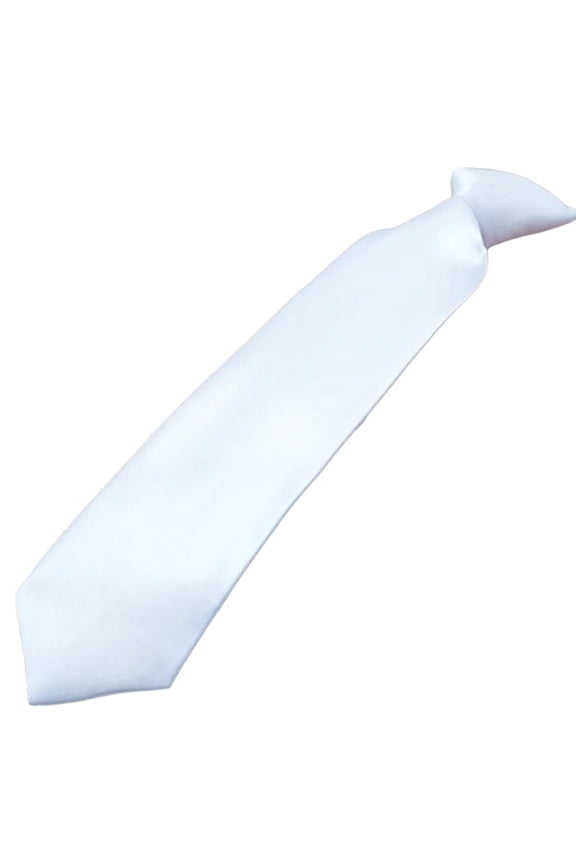 Men Necktie, Solid Color White Neck Tie for Men Women Children Graffitis for Father's Day Decoration Necktie Adjustable Zippered Ties