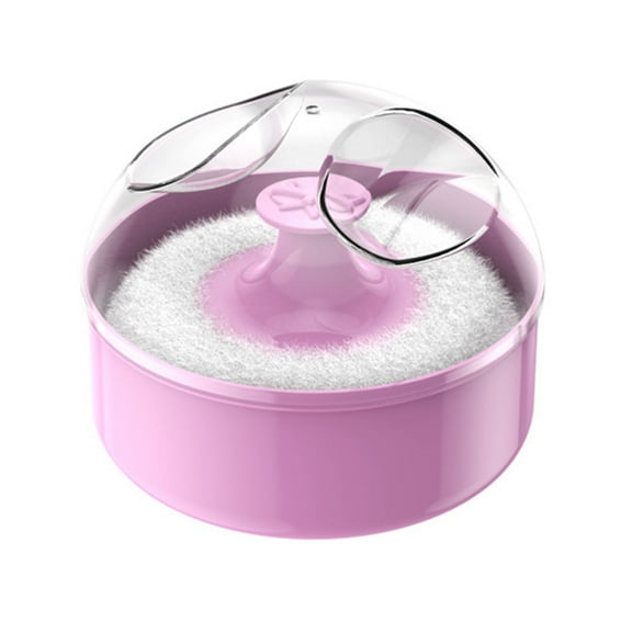 COMEET Puff Boxes,Baby Body Cosmetic Powder Puff and Container Case Infant Kid Powder Puff Empty Loose Powder Box Large Powder Puff
