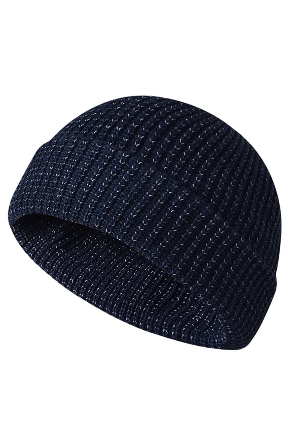Reflective Beanies Ha, Reflective Hat Fishing Night Running Hats Outdoor Windproof Knitted Hat for Outdoor Sports and Hiking