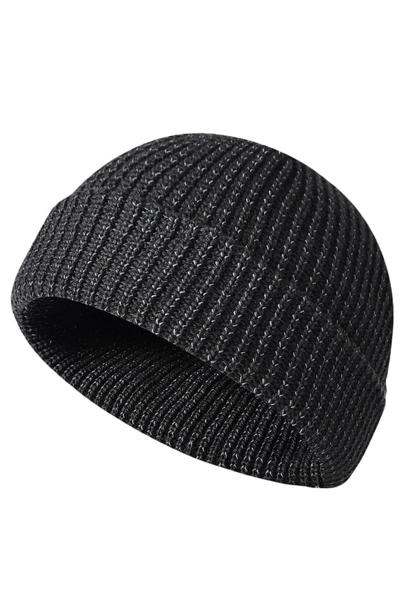 Reflective Beanies Ha, Reflective Hat Fishing Night Running Hats Outdoor Windproof Knitted Hat for Outdoor Sports and Hiking