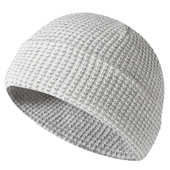 COMEET Reflective Beanies Ha, Reflective Hat Fishing Night Running Hats Outdoor Windproof Knitted Hat for Outdoor Sports and Hiking