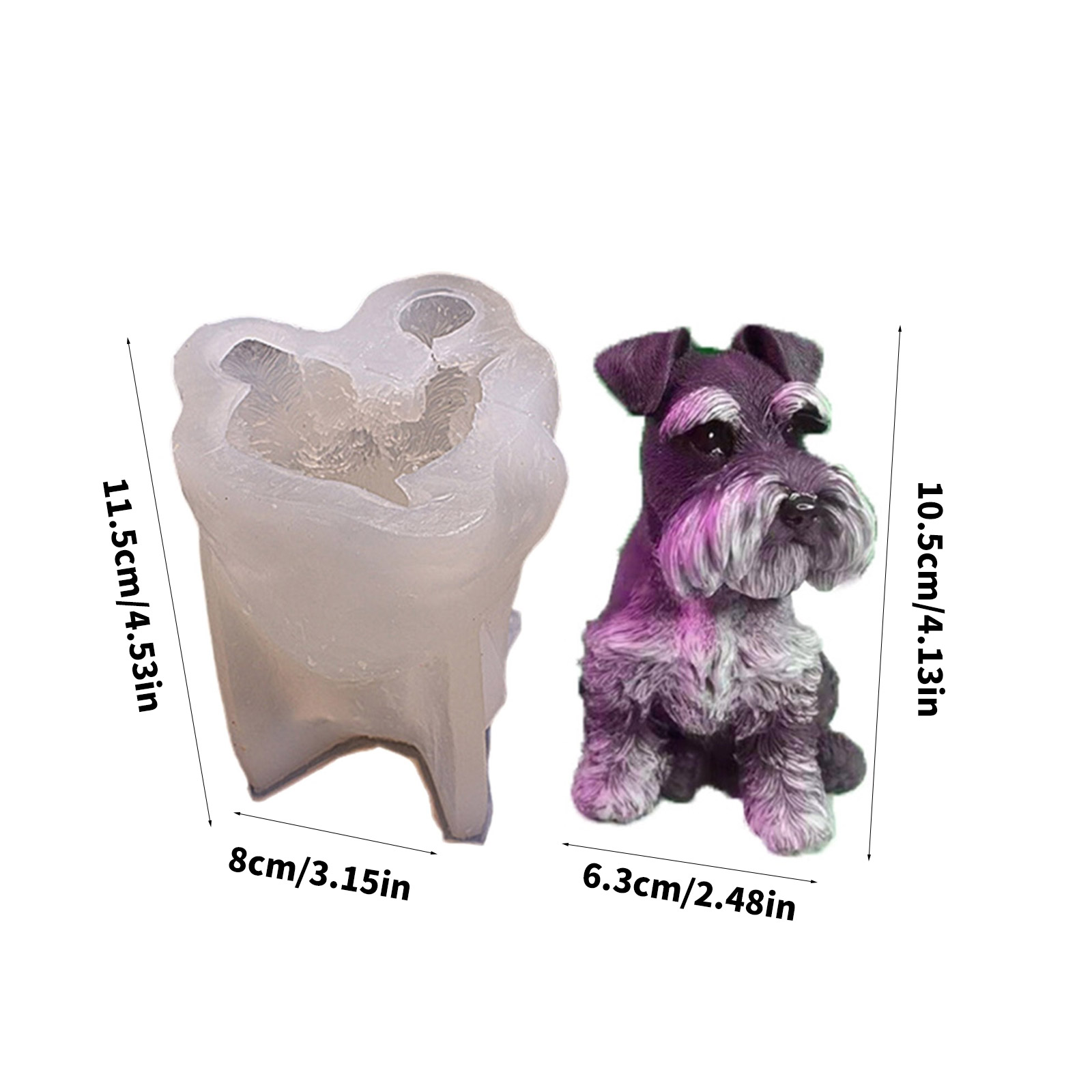 COMEET Resin Molds,Dog Silicone Molds Gypsum Plaster Candle Mold Epoxy Resin Casting Mould Making Home Ornament