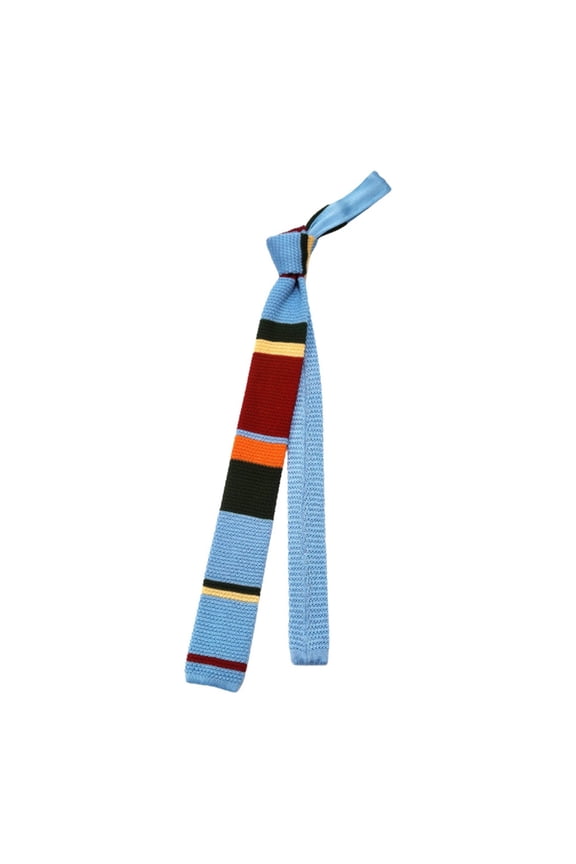Slim Knitted Tie, Knitted Tie Necktie Colorful Pattern Sport Casual Tie Narrow Necktie for Business and Casual Wear