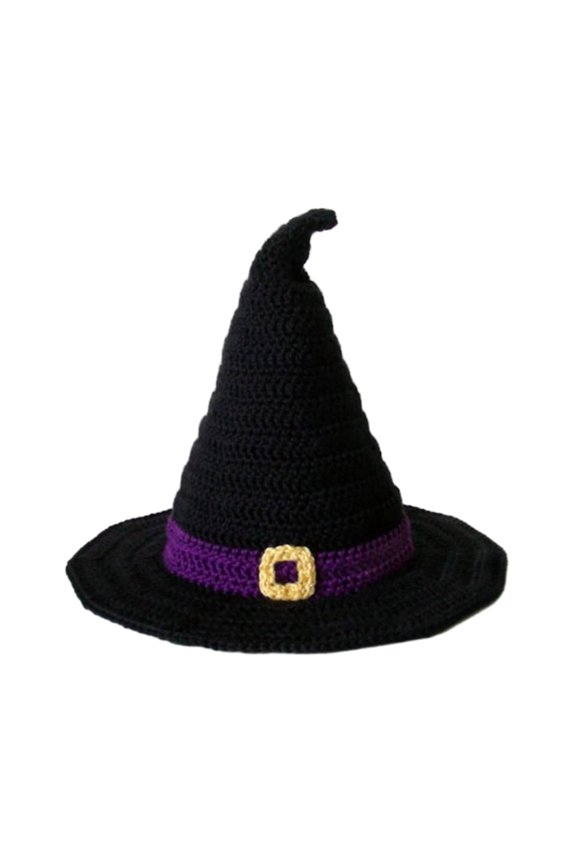 Witch Hat, Unisex Halloween Peaked Witch Hat Crochet Design Wizard Hat Men Women Cosplay Witch Hat Multiple Type Can Choose
