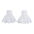 thumbnail image 1 of COMEET Wrist Cuffs, White Color Layered Lace Wrist Cuffs Decorative Sleeves Woman Sweater Shirt Flared Fake Sleeve Clothing Accessory, 1 of 16