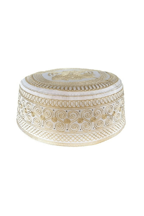 flat top hat, Cotton Embroidery Turban Hat for Men Breathable Kufi Prayer Hat EID RamadanHijabs Arabian Skull Hat