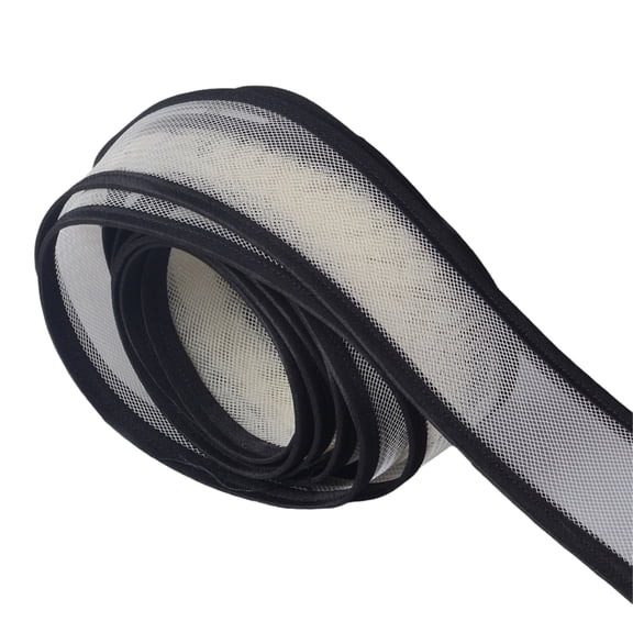 COMEET hat decors, 5cm Wide Mesh Binding Ribbon Tulle Ribbon Sinamay Hat Binding Tape Trim for Bowknot Headband Making Project Materials