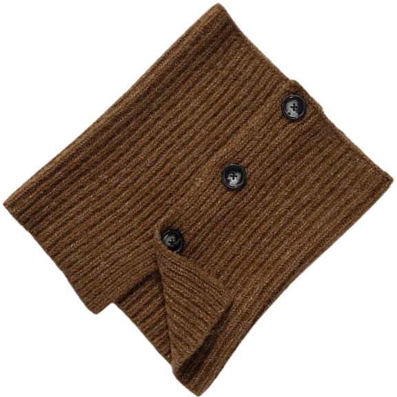 COMEET neck scarf, Warm Knitted Yarn Scarf with Button Closure Fashion Neck Gaiter Outdoor Neck Scarf Wrap Accessory for Winter Warmth