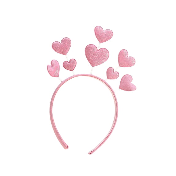 COMEET party hairband, Love Heart Headband Glittering Powder Hairband for Adult Teens Party Gathering Headpiece Valentine Festival Hairband