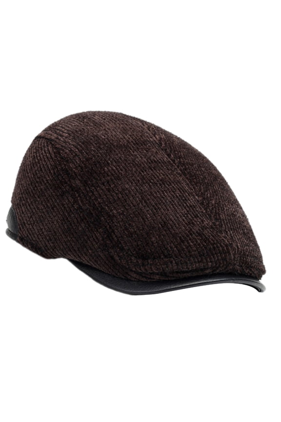 winter hat, Men's Winter Wool Berets Hat with Foldable Ear Flap Warm Comfortable Breathable Berets Caps For Winter Outdoor Activity