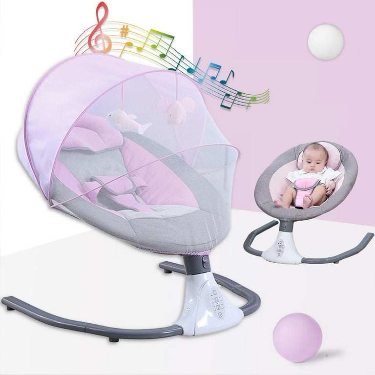 Pink portable baby on sale swing