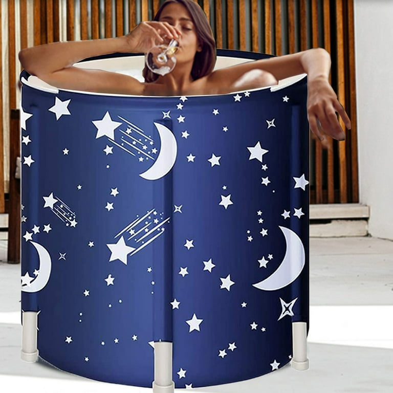 Freestanding Bathtub Foldable Soaking Bath Tub Moon Stars - Temu