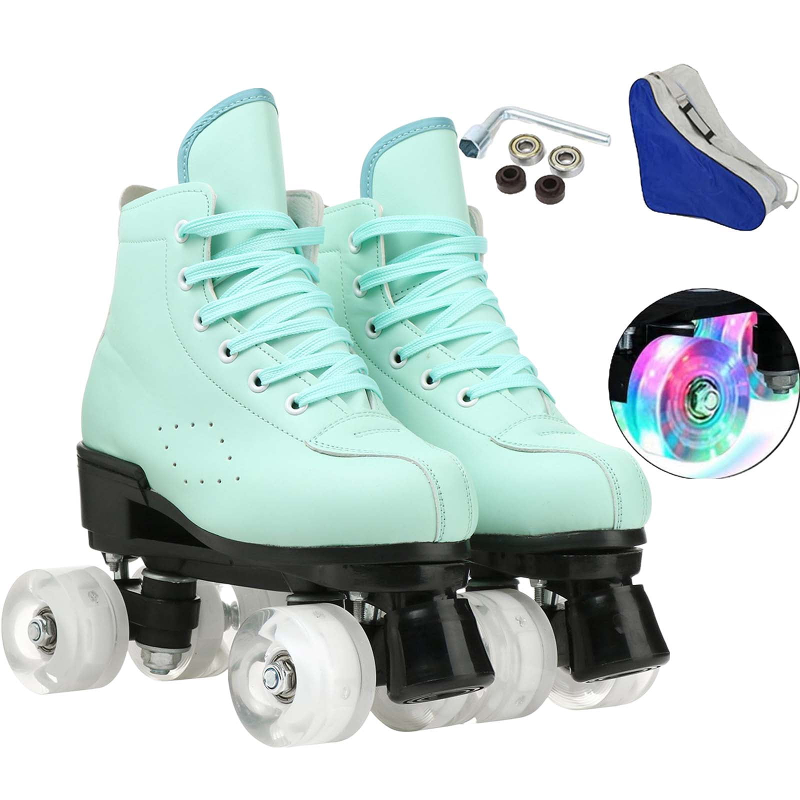 COMEONROA Women's Roller Skates Light up Flashing Classic Roller Skates
