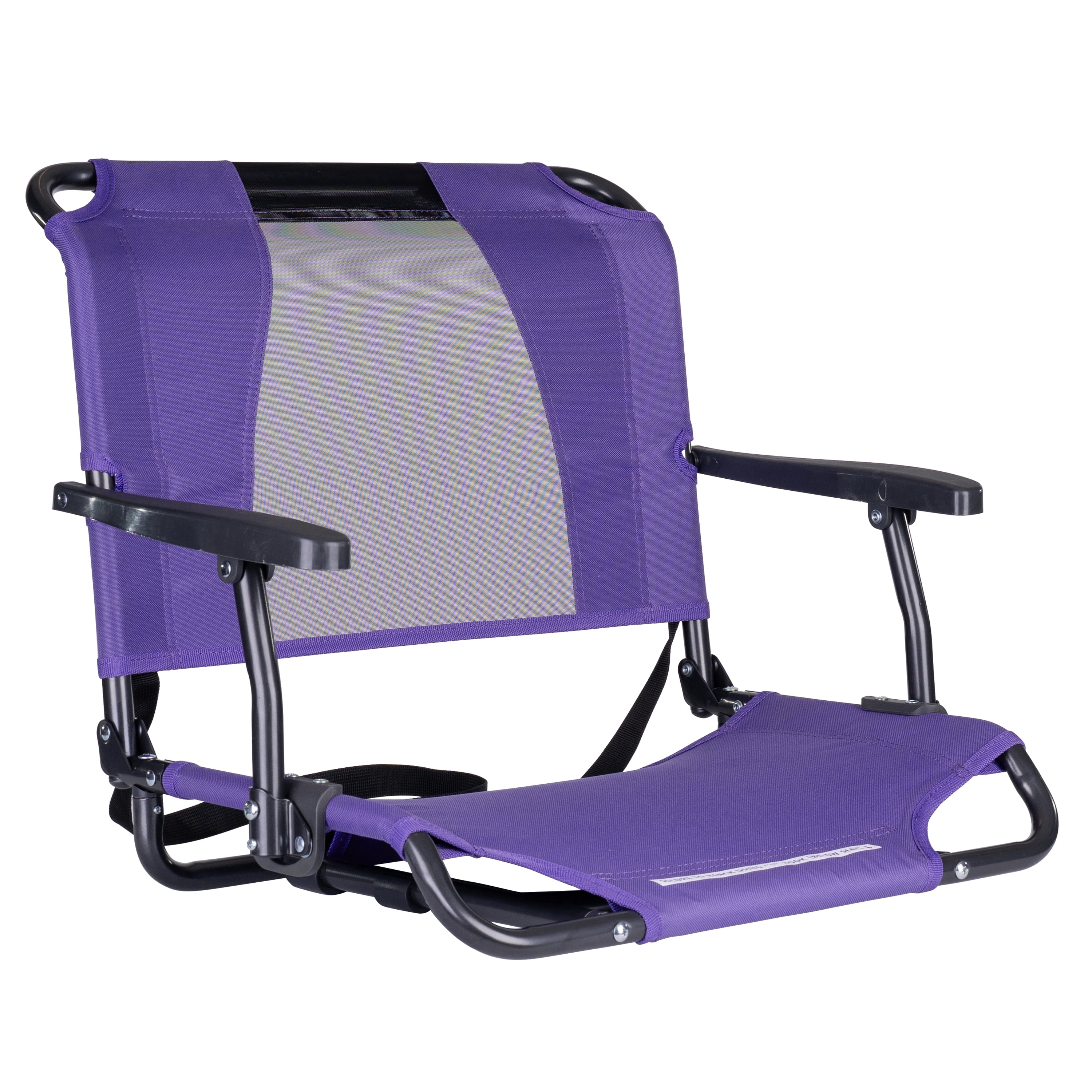 GCI Outdoor Big Comfort Stadium Seat with Armrests Purple Bleacher Chair for Back Support