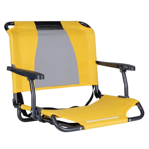 GCI Outdoor Big Comfort Stadium Chair with Armrests, Yellow