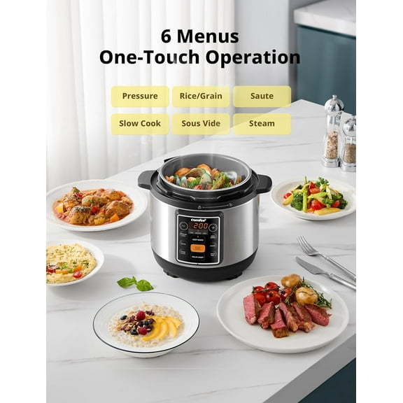 7-in-1 Small Electric Pressure Cooker, 3 Quarts
