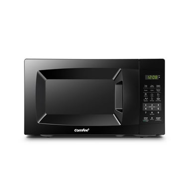 COMFEE' EM720CPL-PMB Countertop Microwave Oven with Sound On/Off, ECO Mode and Easy One-Touch Buttons, 0.7cu.ft, 700W, Black