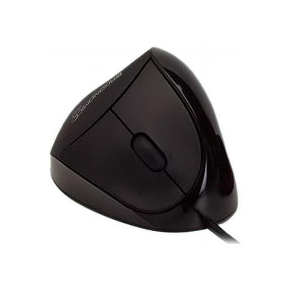 COMFI II WIRED ERGONOMIC COMPUTER MOUSE BLACK - Optical - Cable - White - USB - 1000 dpi - 5 Button(s) - Right-handed