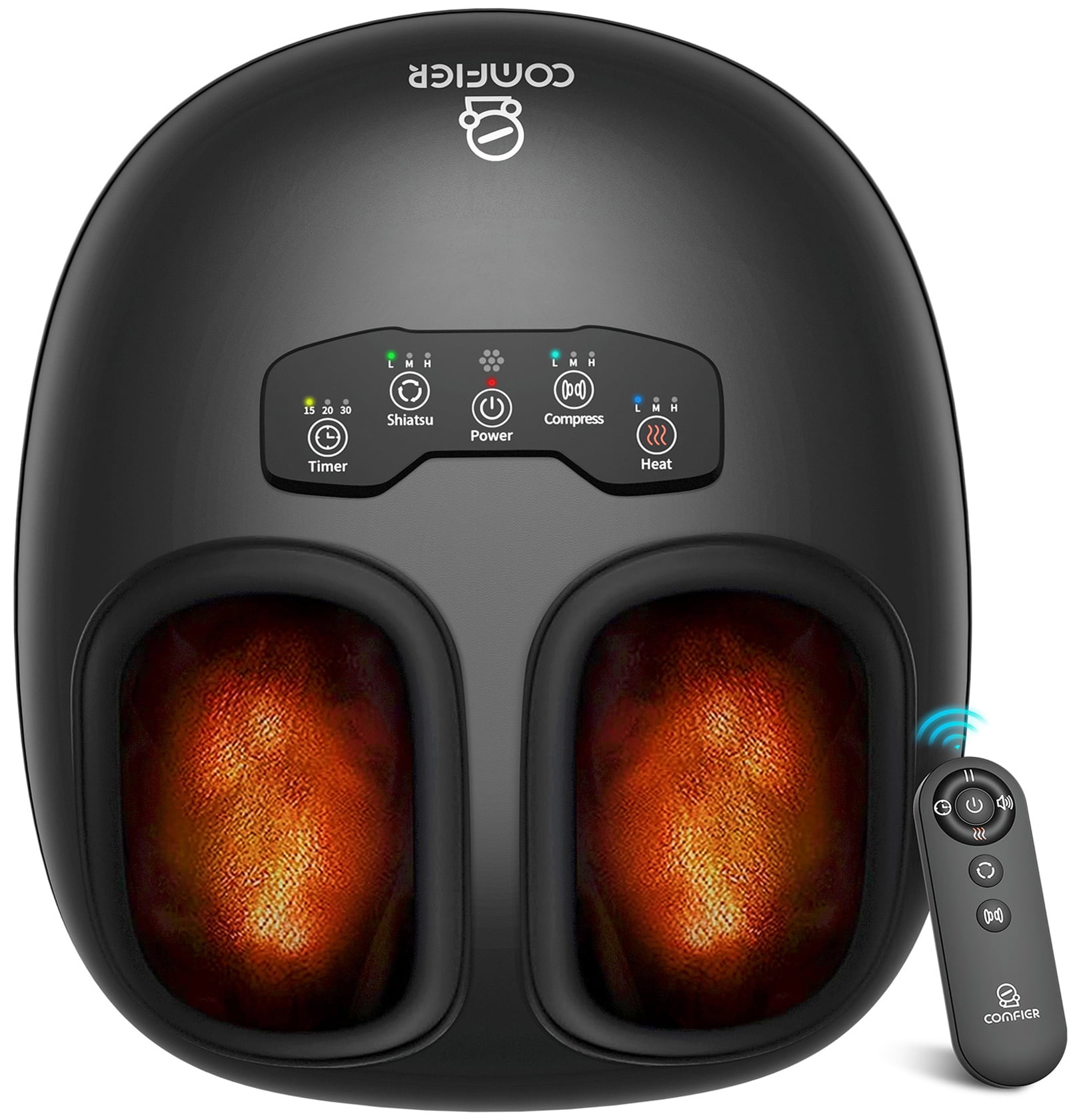 COMFIER Shiatsu Foot Massager with Heat, Feet Massage Machine for Neuropathy, Plantar Fasciitis, Size 14