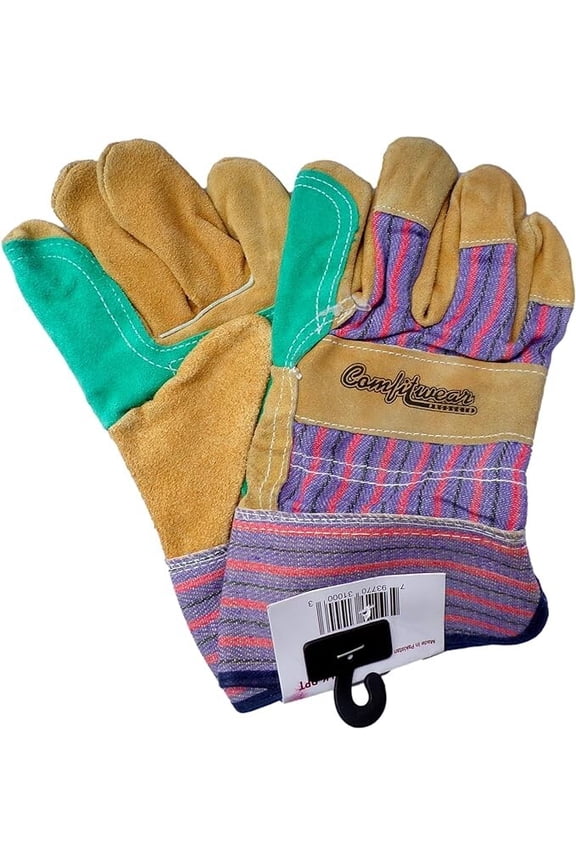 COMFITWEAR Double Palm Split Leather Gloves, 1 Dozen