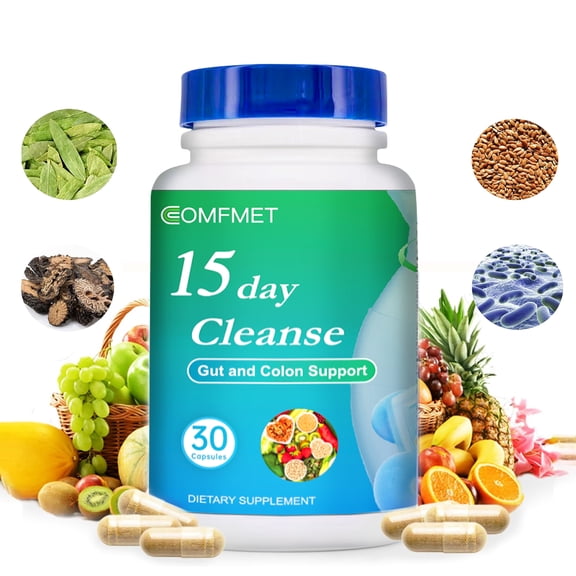 COMFMET 15-Day Intestinal Detox - Intestinal and Colon Support - Advanced Intestinal Care 30 Tablets