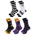 thumbnail image 1 of COMFOEX 5 Pack Halloween Novelty Crew Socks For Women, Cute Black Cat, Pumpkin & Spider Web Prints, 1 of 8