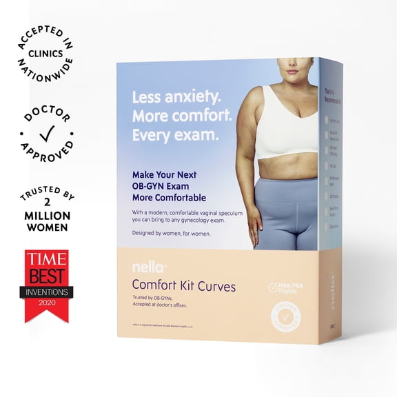 Nella Comfort Kit  Curves | Single-Use Comfortable Speculum Kit for Gynecological Exams | Designed for Fuller Body Types | Doctor-Designed, Ready for Use