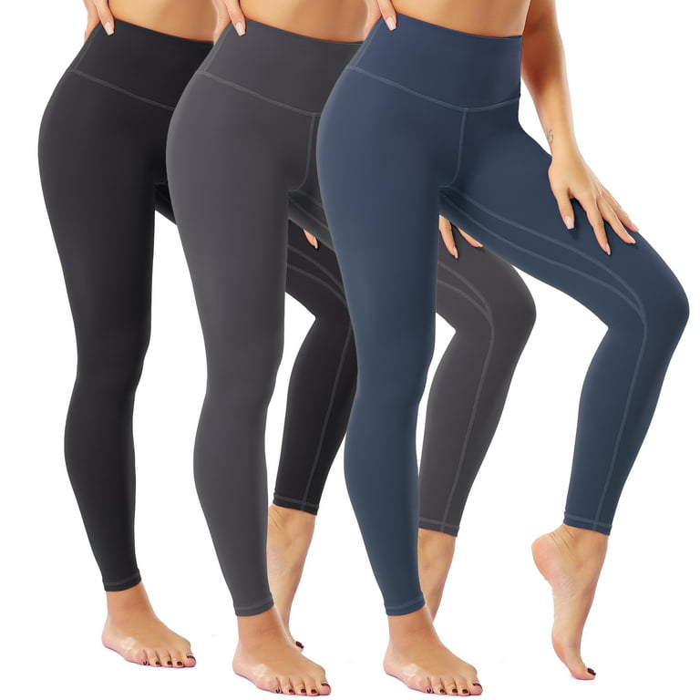 COMFREE 3 Pack High Waist Yoga Pants with Pockets for Women Tummy Control  Yoga Leggings 4 Way Stretch Workout Pants 