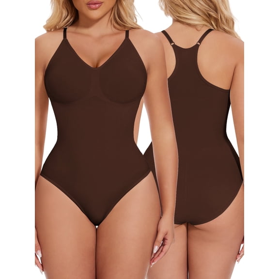 COMFREE Bodysuit for Women Tummy Control Shapewear Racerback Body Shaper Tank Top