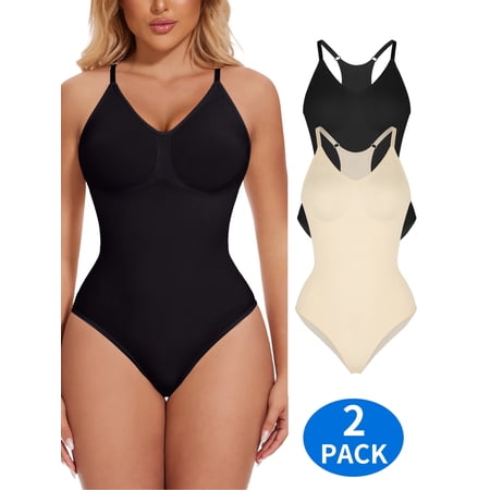 COMFREE Bodysuit for Women Tummy Control Shapewear Racerback Body Shaper Tank Top
