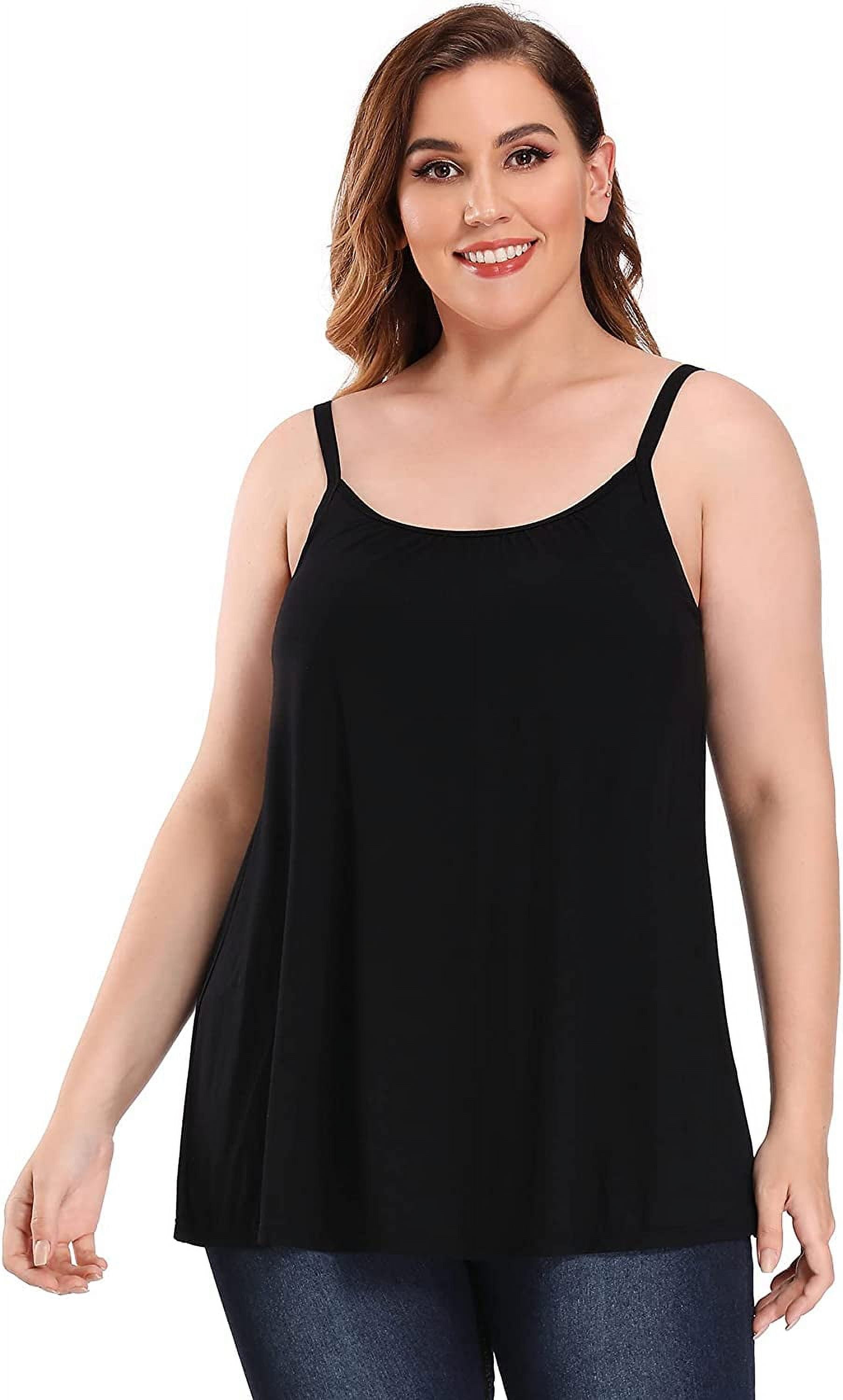 Women's Tank Tops with Built-in Bra Adjustable Plus Size Padded