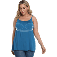 COMFREE Camisole with build in bra for Women Plus Size Adjustable Spaghetti Straps Flowy Tank